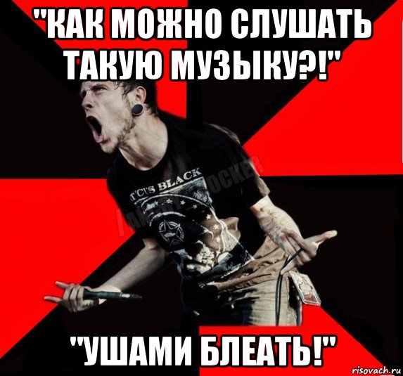 "как можно слушать такую музыку?!" "ушами блеать!", Мем Агрессивный рокер