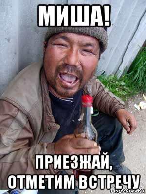 миша! приезжай, отметим встречу