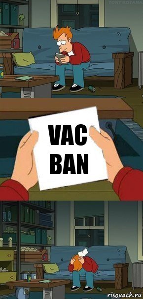 Vac ban, Комикс  Фрай с запиской