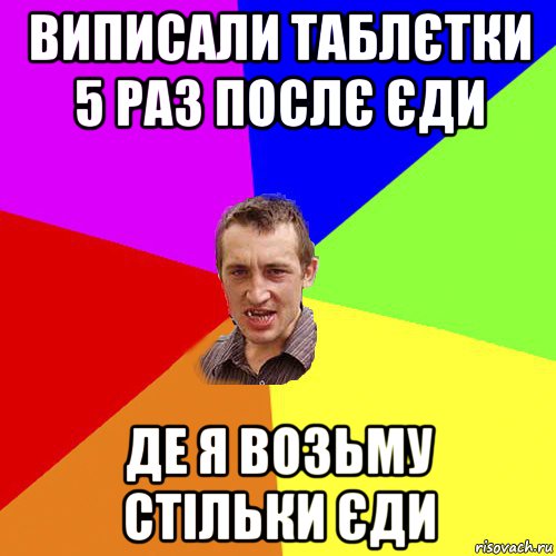 виписали таблєтки 5 раз послє єди де я возьму стільки єди, Мем Чоткий паца