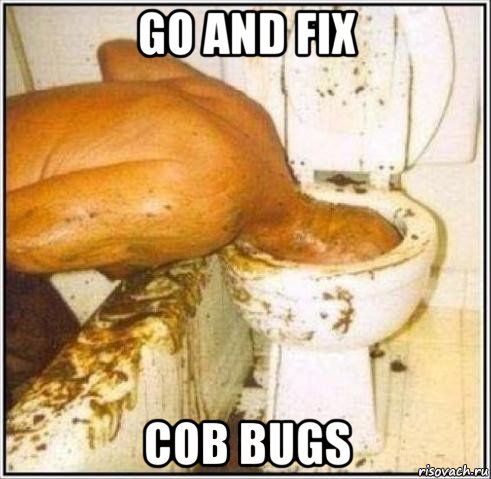go and fix cob bugs, Мем Дайвер