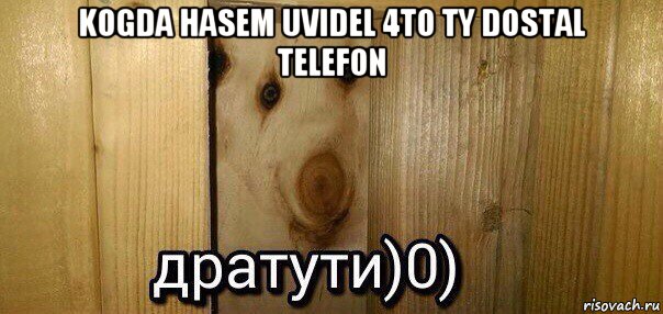 kogda hasem uvidel 4to ty dostal telefon , Мем  Дратути