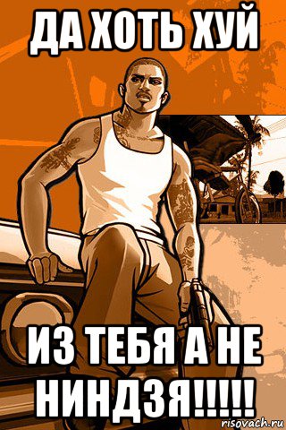 да хоть хуй из тебя а не ниндзя!!!!!, Мем GTA