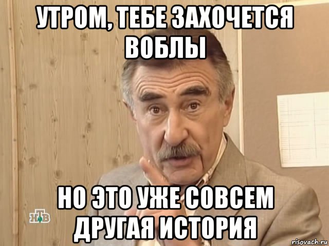 утром, тебе захочется воблы но это уже совсем другая история, Мем Каневский (Но это уже совсем другая история)