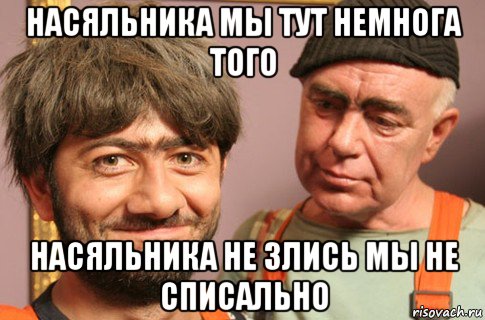 насяльника мы тут немнога того насяльника не злись мы не списально