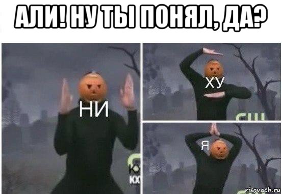 али! ну ты понял, да? , Мем  Ни ху Я