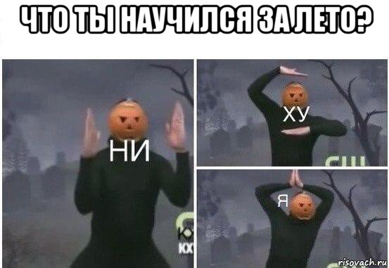 что ты научился за лето? , Мем  Ни ху Я