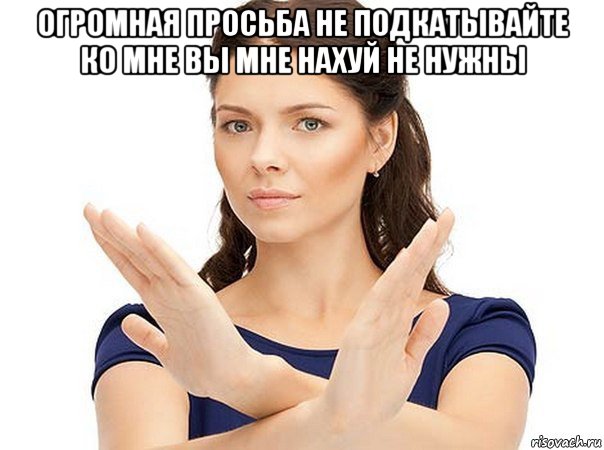 огромная просьба не подкатывайте ко мне вы мне нахуй не нужны , Мем Огромная просьба