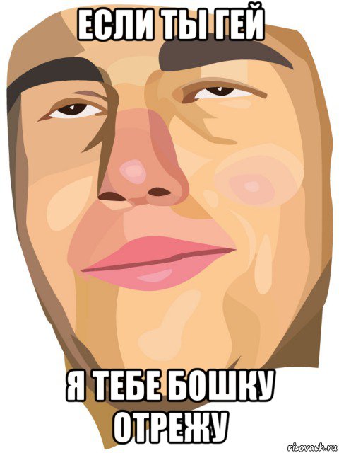 если ты гей я тебе бошку отрежу