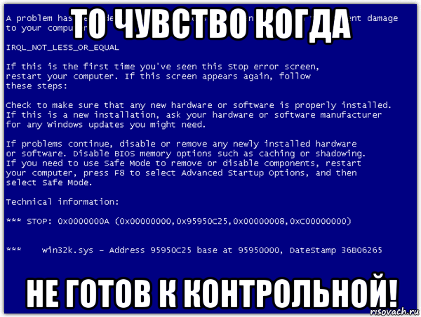 то чувство когда не готов к контрольной!