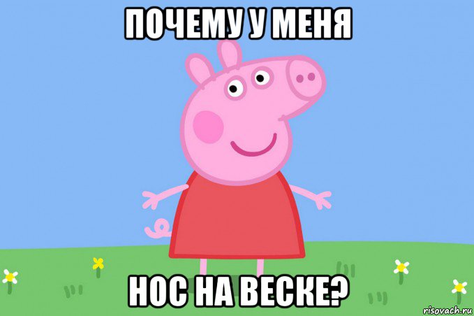 почему у меня нос на веске?, Мем Пеппа