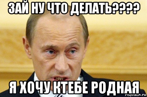 зай ну что делать???? я хочу ктебе родная, Мем путин