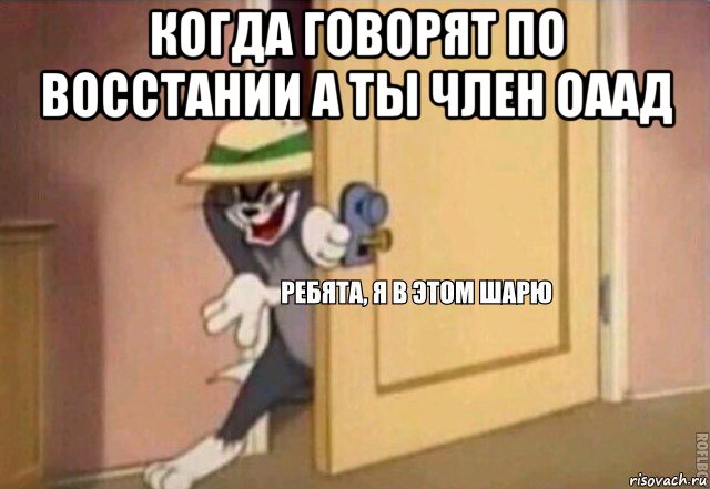 когда говорят по восстании а ты член оаад , Мем    Ребята я в этом шарю