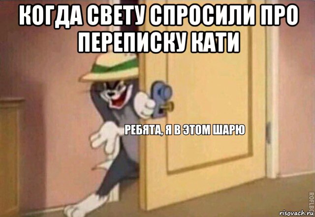 когда свету спросили про переписку кати , Мем    Ребята я в этом шарю