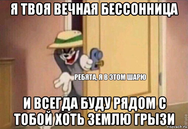 я твоя вечная бессонница и всегда буду рядом с тобой хоть землю грызи