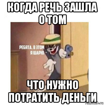 когда речь зашла о том что нужно потратить деньги, Мем Ребята я в этом шарю