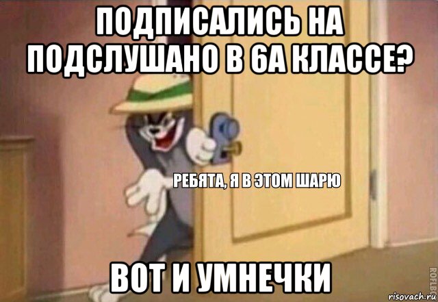 подписались на подслушано в 6а классе? вот и умнечки, Мем    Ребята я в этом шарю