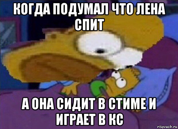 когда подумал что лена спит а она сидит в стиме и играет в кс