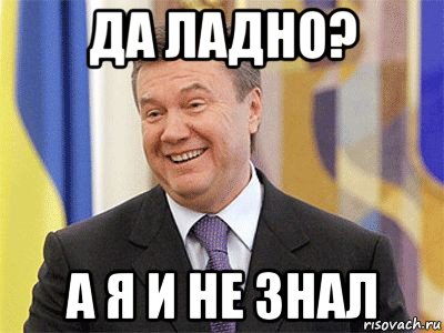 да ладно? а я и не знал, Мем Янукович