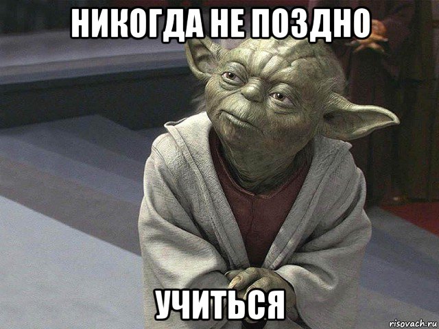 никогда не поздно учиться