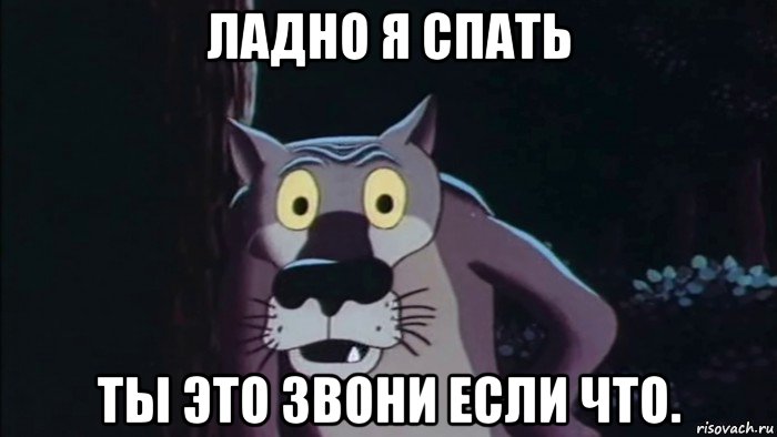 ладно я спать ты это звони если что.