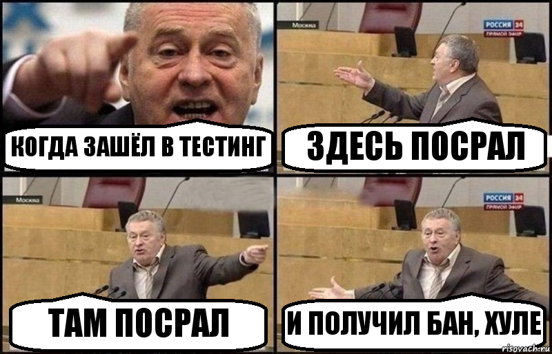 КОГДА ЗАШЁЛ В ТЕСТИНГ ЗДЕСЬ ПОСРАЛ ТАМ ПОСРАЛ И ПОЛУЧИЛ БАН, ХУЛЕ, Комикс Жириновский