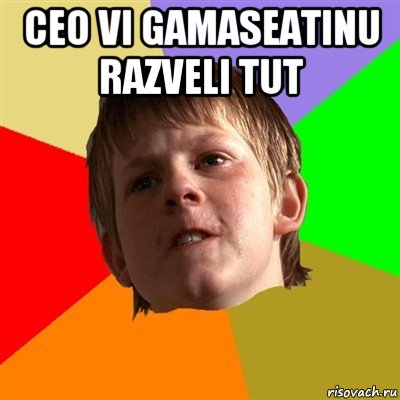 ceo vi gamaseatinu razveli tut , Мем Злой школьник