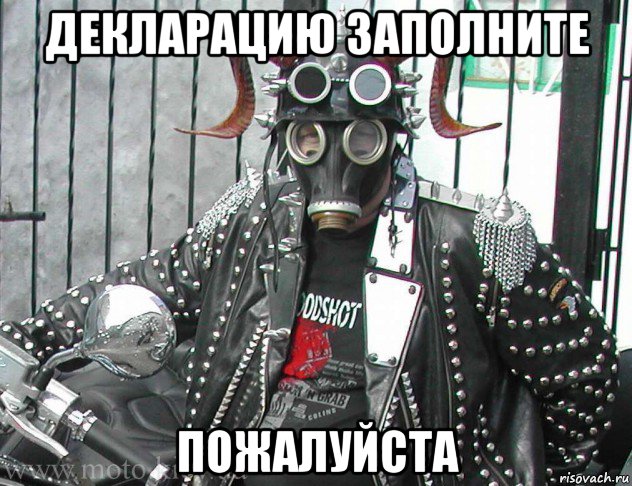 декларацию заполните пожалуйста