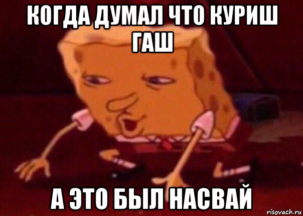 когда думал что куриш гаш а это был насвай, Мем    Bettingmemes