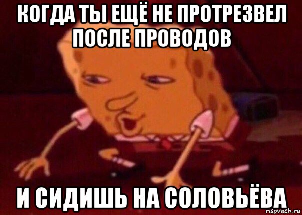 когда ты ещё не протрезвел после проводов и сидишь на соловьёва, Мем    Bettingmemes