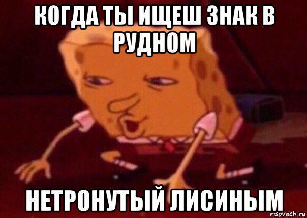 когда ты ищеш знак в рудном нетронутый лисиным, Мем    Bettingmemes