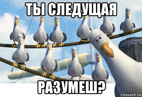 ты следущая разумеш?