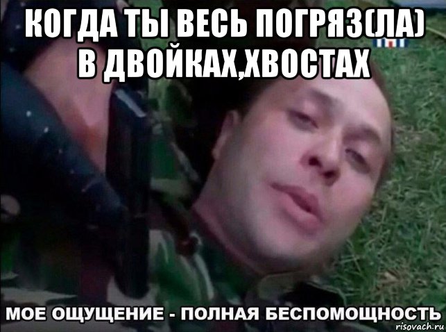 когда ты весь погряз(ла) в двойках,хвостах 