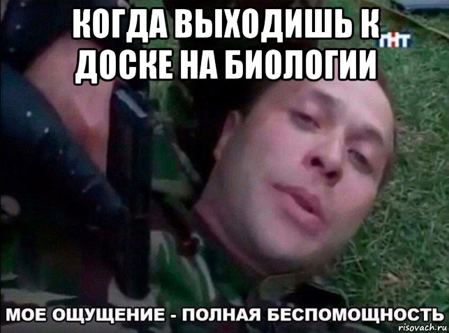когда выходишь к доске на биологии 