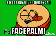 я же специально подписал facepalm!