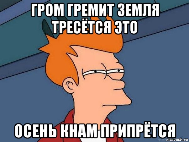 гром гремит земля тресётся это осень кнам припрётся, Мем  Фрай (мне кажется или)