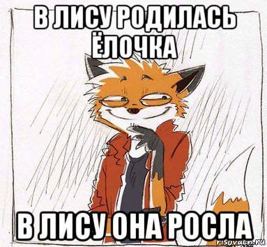 в лису родилась ёлочка в лису она росла