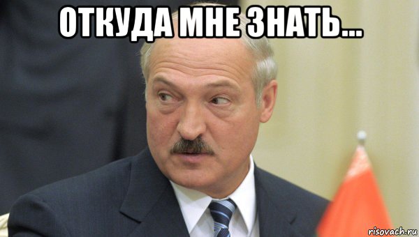откуда мне знать... , Мем Лукашенко