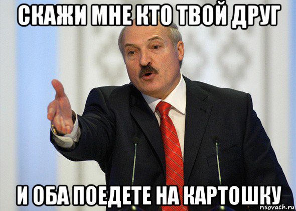 скажи мне кто твой друг и оба поедете на картошку, Мем лукашенко