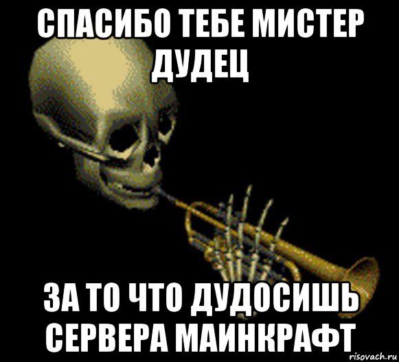 спасибо тебе мистер дудец за то что дудосишь сервера маинкрафт, Мем Мистер дудец
