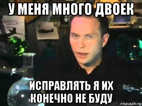 у меня много двоек исправлять я их конечно не буду