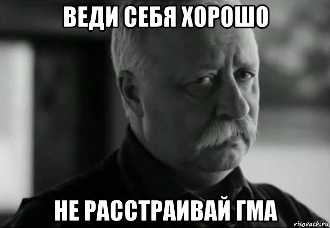 веди себя хорошо не расстраивай гма, Мем Не расстраивай Леонида Аркадьевича