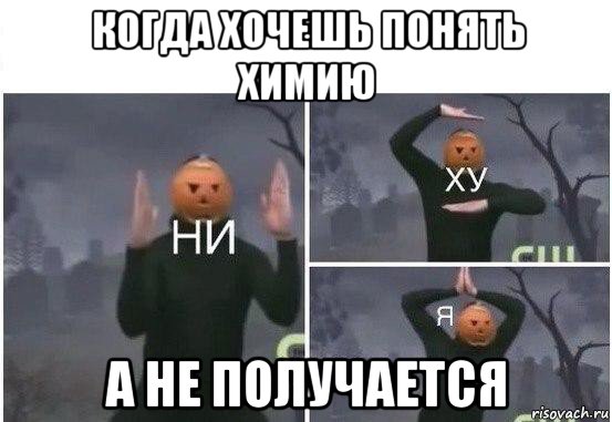 когда хочешь понять химию а не получается, Мем  Ни ху Я