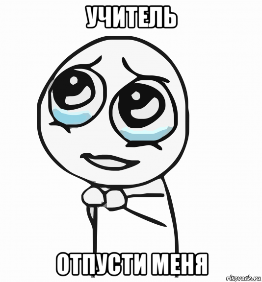 учитель отпусти меня, Мем  ну пожалуйста (please)