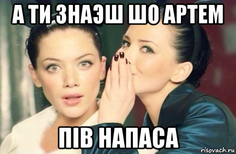 а ти знаэш шо артем пів напаса, Мем  Он