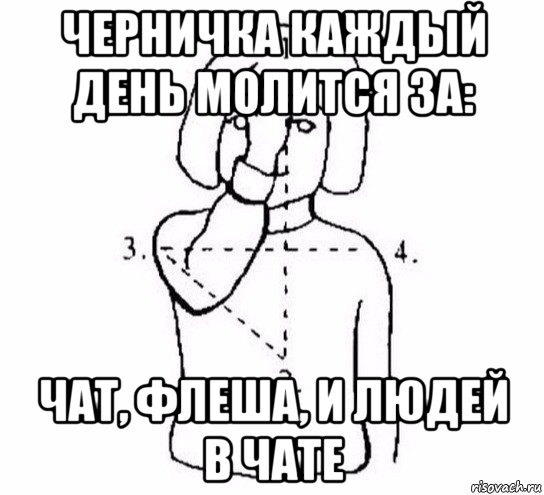 черничка каждый день молится за: чат, флеша, и людей в чате, Мем  Перекреститься