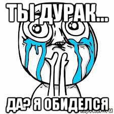 ты дурак... да? я обиделся