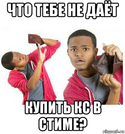 что тебе не даёт купить кс в стиме?, Мем  Пустой кошелек