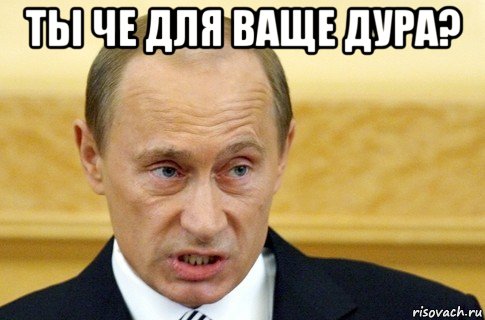 ты че для ваще дура? , Мем путин