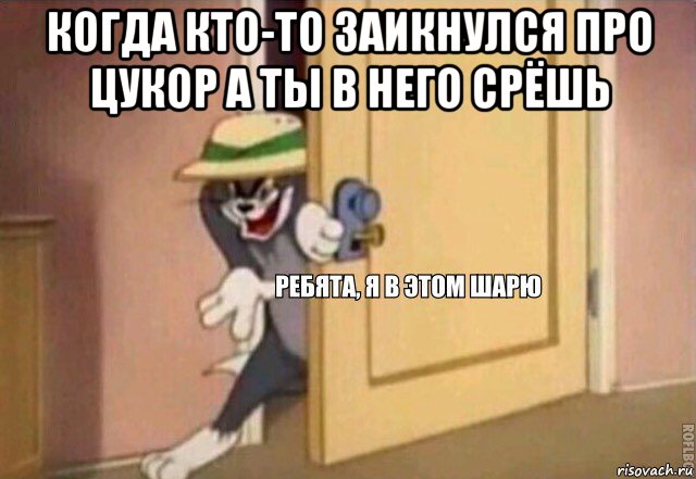 когда кто-то заикнулся про цукор а ты в него срёшь , Мем    Ребята я в этом шарю